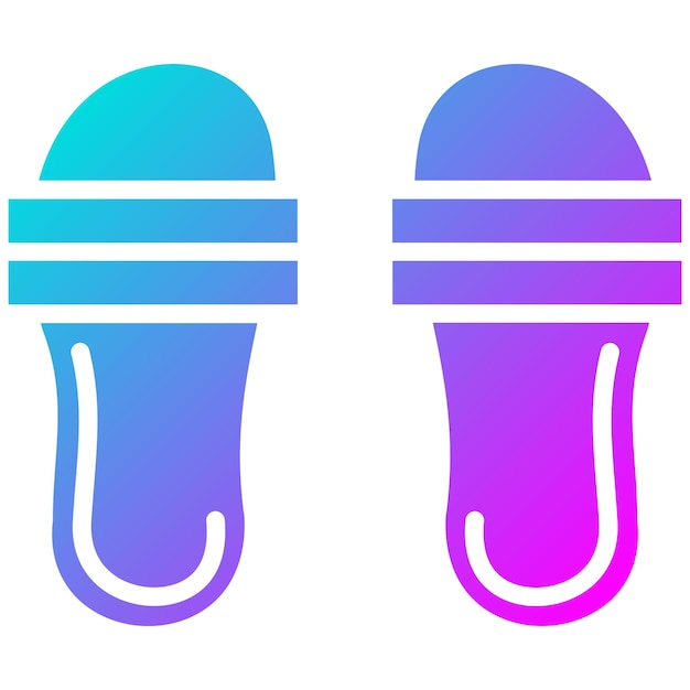 El icono vectorial de flip flops se puede usar para el conjunto de iconos de la línea costera
