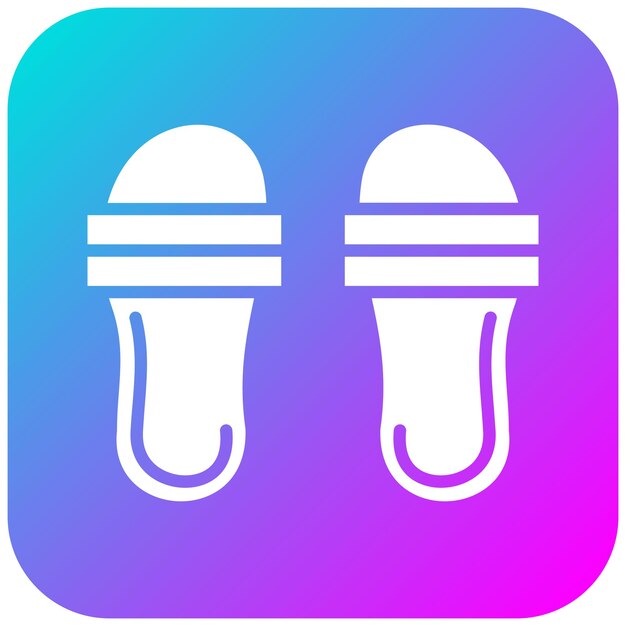 El icono vectorial de flip flops se puede usar para el conjunto de iconos de la línea costera