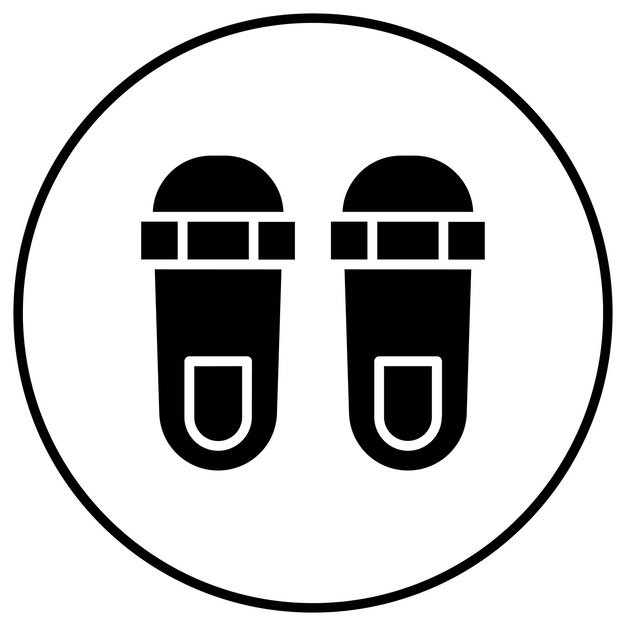 El icono vectorial de flip flops se puede usar para el conjunto de iconos de verano