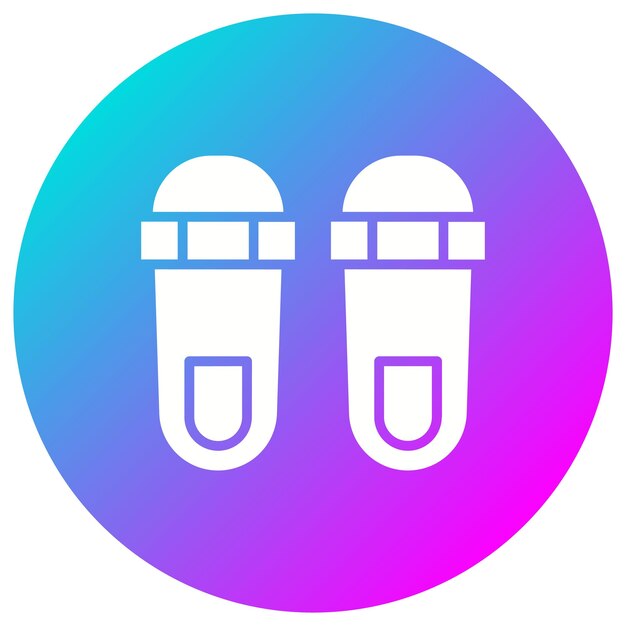 El icono vectorial de flip flops se puede usar para el conjunto de iconos de verano