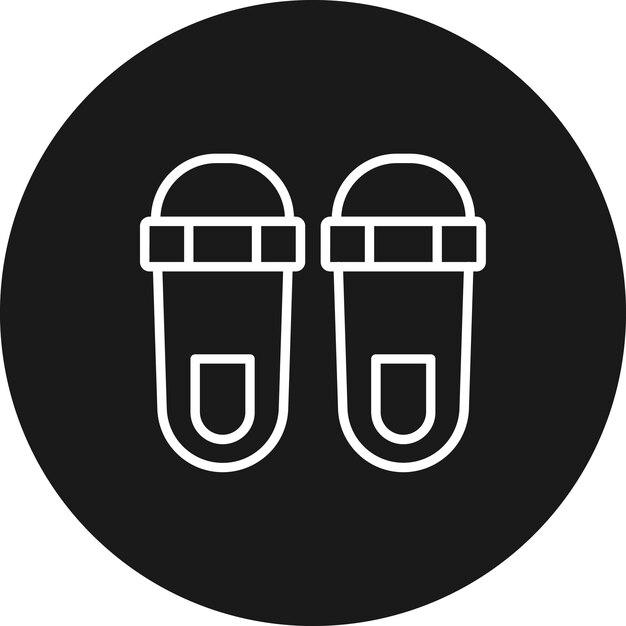 El icono vectorial de flip flops se puede usar para el conjunto de iconos de verano