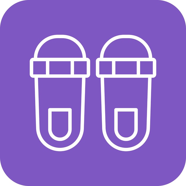 El icono vectorial de flip flops se puede usar para el conjunto de iconos de verano