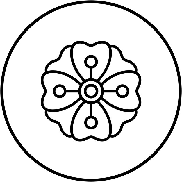 El icono vectorial de la flor de cerezo se puede usar para el conjunto de iconos de flores