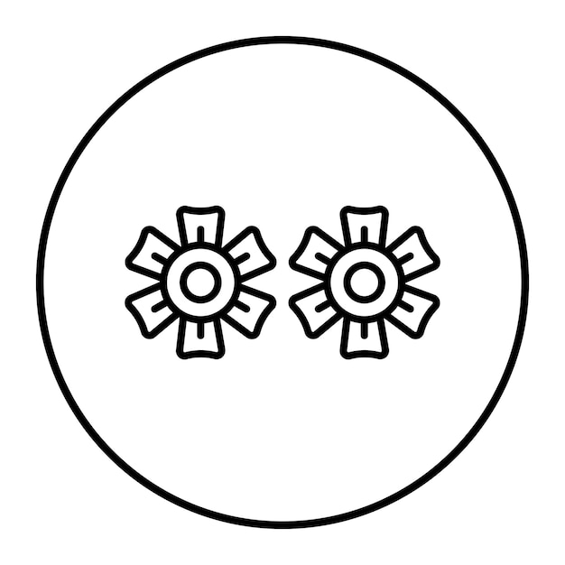 El icono vectorial de flores se puede usar para el conjunto de iconos de Spa