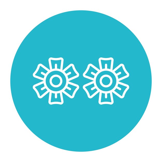 El icono vectorial de flores se puede usar para el conjunto de iconos de Spa