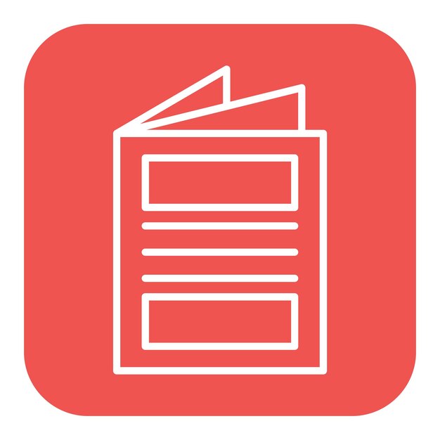 El icono vectorial del folleto se puede utilizar para el conjunto de iconos de la agencia de viajes