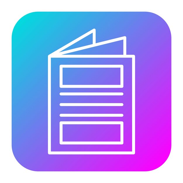 El icono vectorial del folleto se puede utilizar para el conjunto de iconos de la agencia de viajes