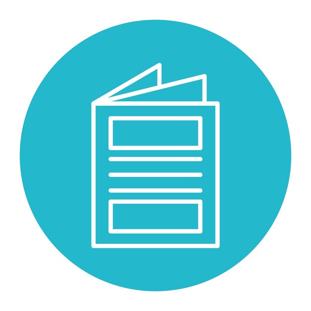 El icono vectorial del folleto se puede utilizar para el conjunto de iconos de la agencia de viajes