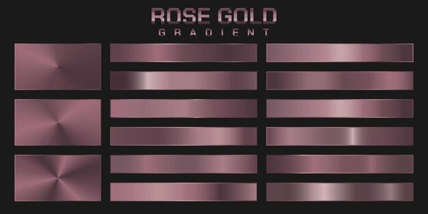 Icono vectorial de fondo de oro rosa patrón sin costuras oro rosa metálico brillante y elegante realista ligero
