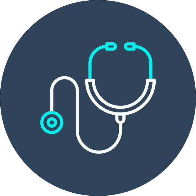 El icono vectorial del fonendoscopio se puede utilizar para el conjunto de iconos de educación