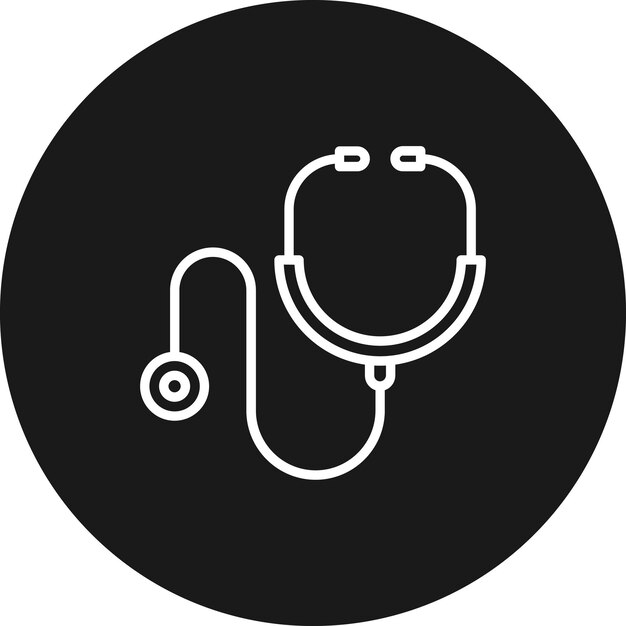 El icono vectorial del fonendoscopio se puede utilizar para el conjunto de iconos de educación
