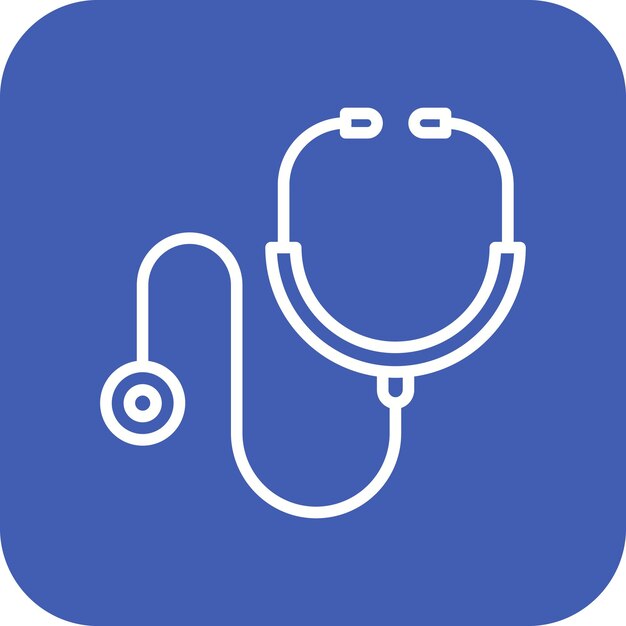 El icono vectorial del fonendoscopio se puede utilizar para el conjunto de iconos de educación