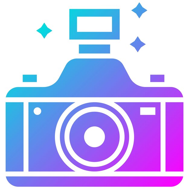 El icono vectorial de fotografía se puede utilizar para el conjunto de iconos de Art and Craft Supplies