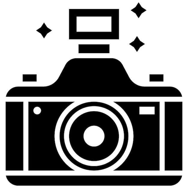 El icono vectorial de fotografía se puede utilizar para el conjunto de iconos de Art and Craft Supplies