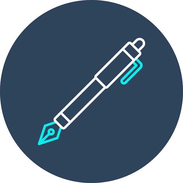 El icono vectorial de Fountain Pen se puede usar para el conjunto de iconos de la biblioteca