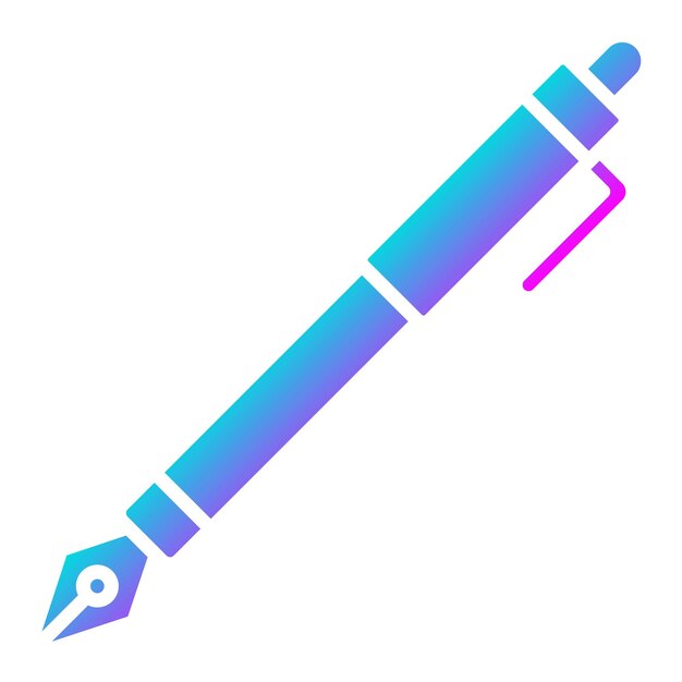 El icono vectorial de Fountain Pen se puede usar para el conjunto de iconos de la biblioteca
