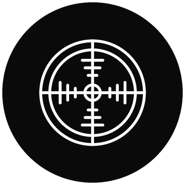El icono vectorial de francotirador se puede usar para el conjunto de iconos de disparo