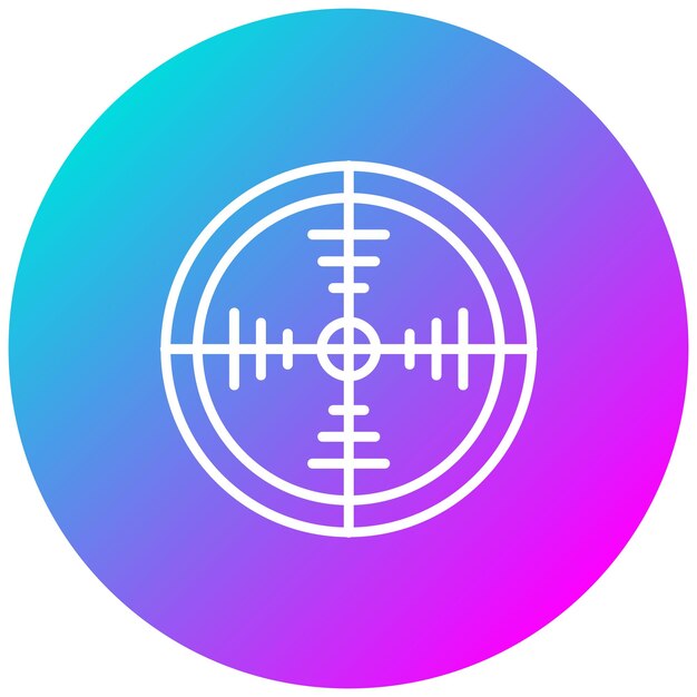 El icono vectorial de francotirador se puede usar para el conjunto de iconos de disparo