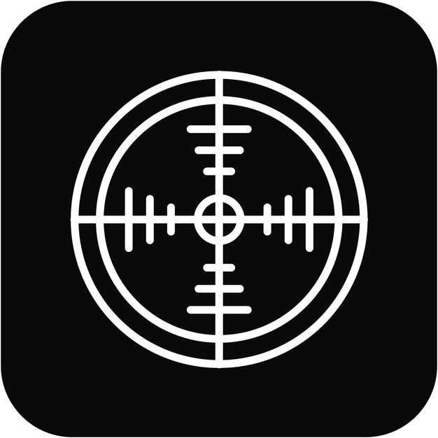 El icono vectorial de francotirador se puede usar para el conjunto de iconos de disparo