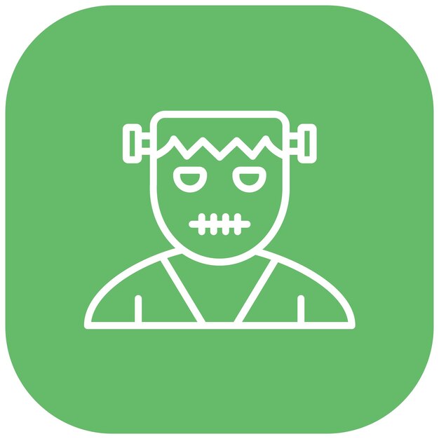 El icono vectorial de frankenstein se puede usar para el conjunto de iconos de halloween