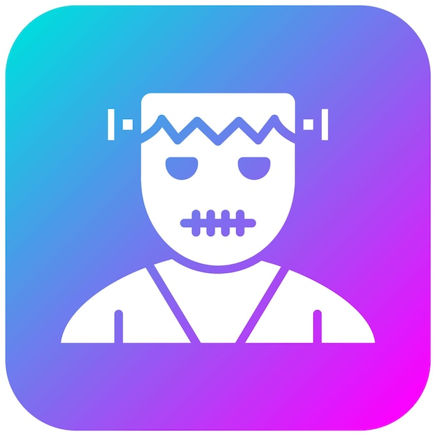 El icono vectorial de Frankenstein se puede usar para el conjunto de iconos de Halloween