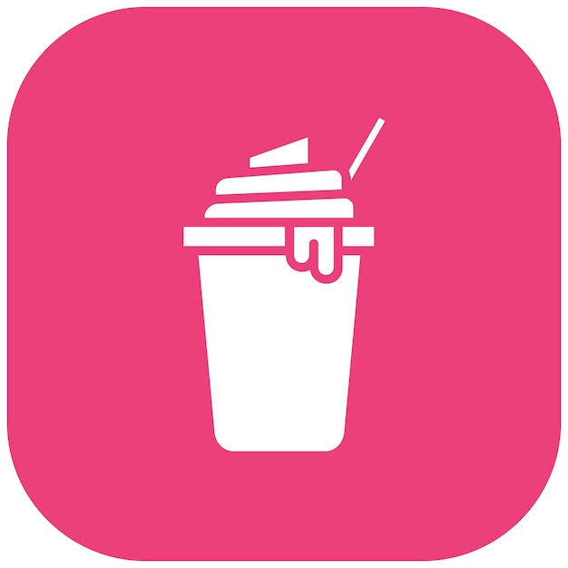 El icono vectorial de Frappuccino se puede usar para el conjunto de iconos de Coffee Shop