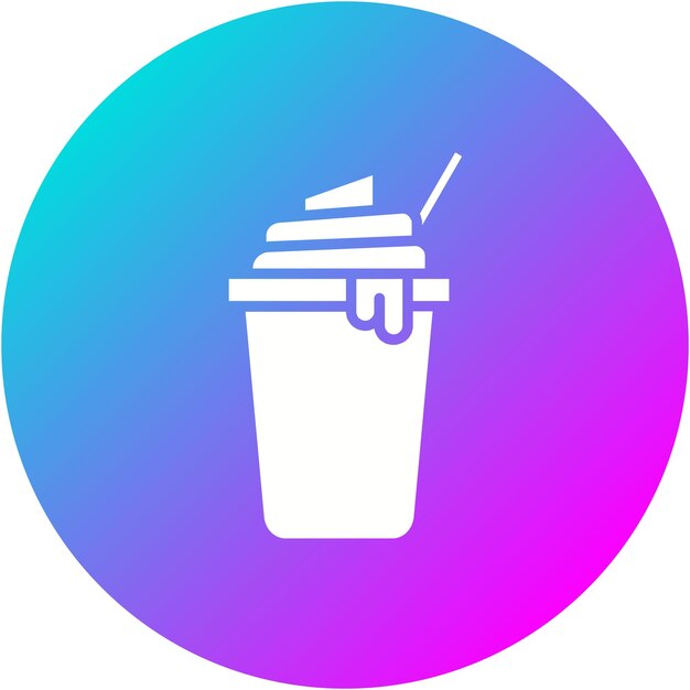 El icono vectorial de Frappuccino se puede usar para el conjunto de iconos de Coffee Shop