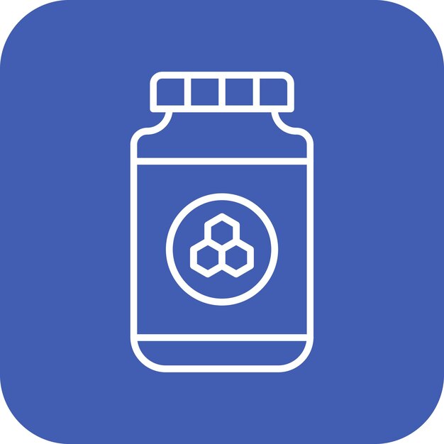 El icono vectorial del frasco de miel se puede usar para el conjunto de iconos de la aldea