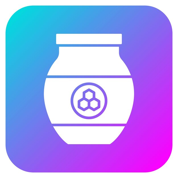 El icono vectorial del frasco de miel se puede usar para el conjunto de iconos de la mañana y el desayuno