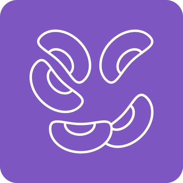 El icono vectorial de frijoles se puede usar para el conjunto de iconos de frutas y verduras