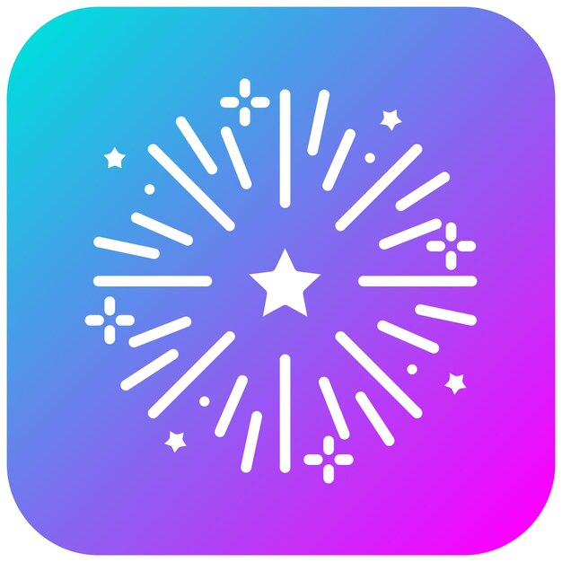 El icono vectorial de fuegos artificiales se puede usar para el conjunto de iconos de Halloween