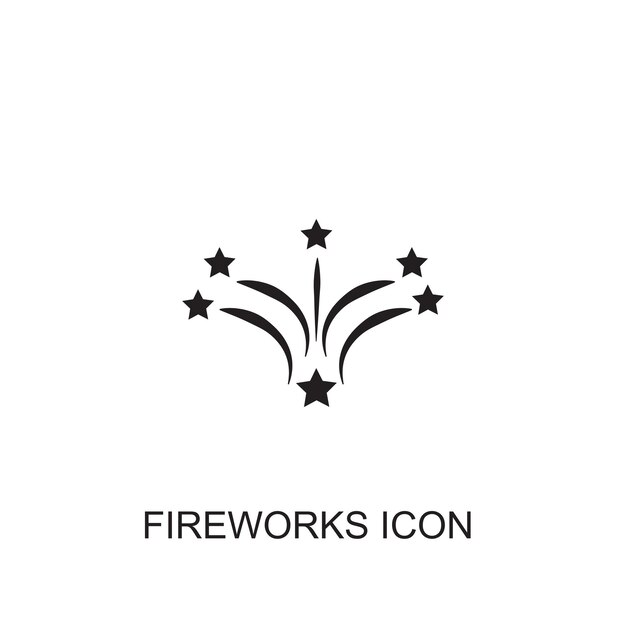 El icono vectorial de los fuegos artificiales