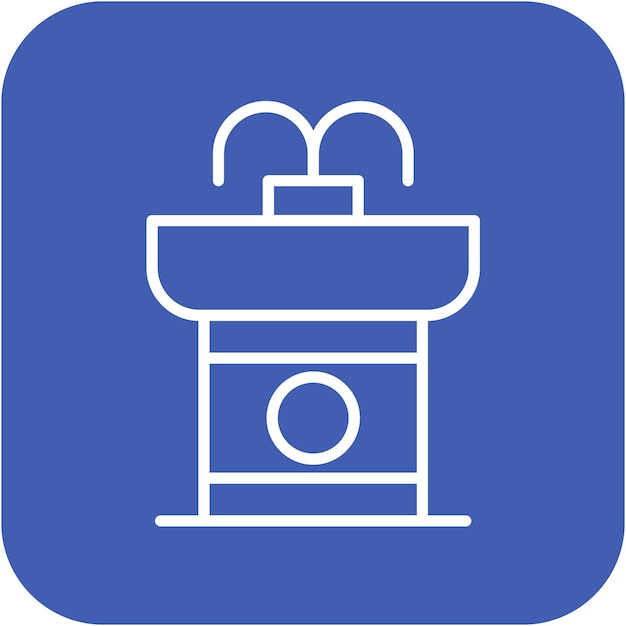 El icono vectorial de la fuente de bebida se puede usar para el conjunto de iconos de senderismo