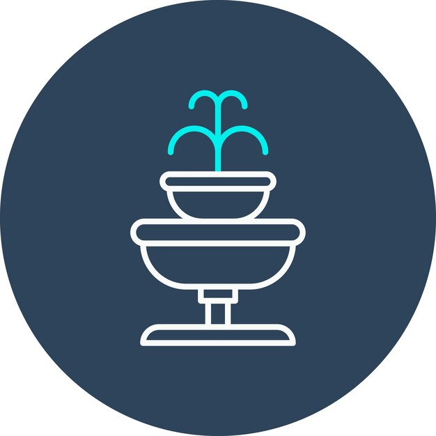 El icono vectorial de la fuente se puede usar para el conjunto de iconos de la aldea