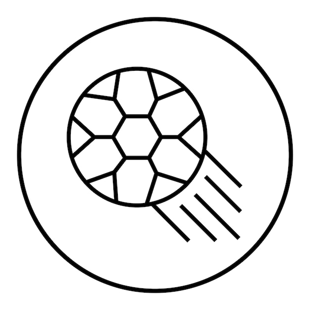 El icono vectorial de fútbol se puede usar para el conjunto de iconos de fútbol