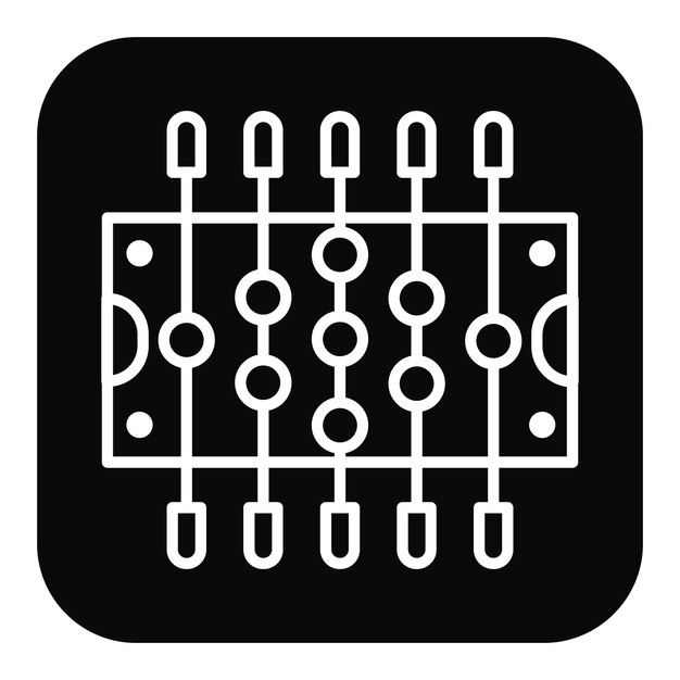 El icono vectorial de futbolín se puede usar para el conjunto de iconos de espacio de trabajo conjunto