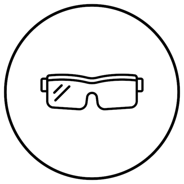 El icono vectorial de las gafas de científico se puede utilizar para el conjunto de iconos de Investigación y Ciencia