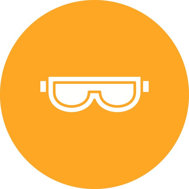 El icono vectorial de las gafas de esquí se puede usar para el conjunto de iconos de invierno