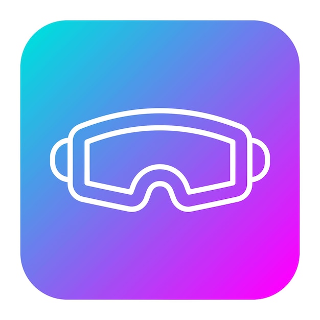 El icono vectorial de las gafas de esquí se puede usar para el conjunto de iconos de invierno