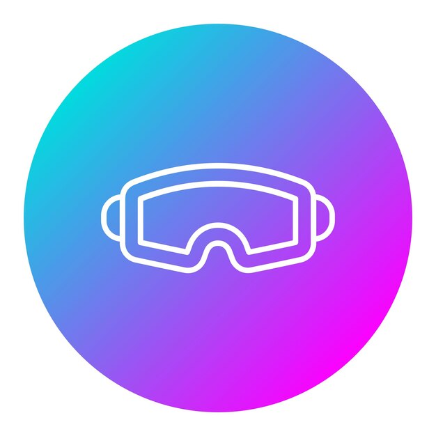 El icono vectorial de las gafas de esquí se puede usar para el conjunto de iconos de invierno