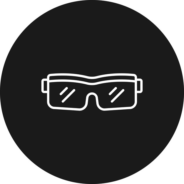 El icono vectorial de las gafas se puede usar para el conjunto de iconos de atletismo
