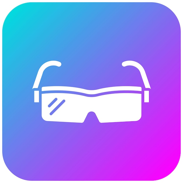 El icono vectorial de las gafas de seguridad se puede utilizar para el conjunto de iconos de procesos industriales