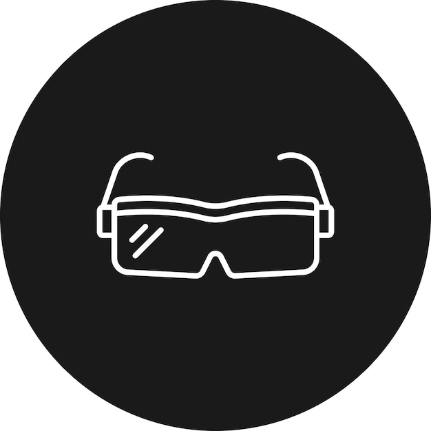 El icono vectorial de las gafas de seguridad se puede utilizar para el conjunto de iconos de procesos industriales