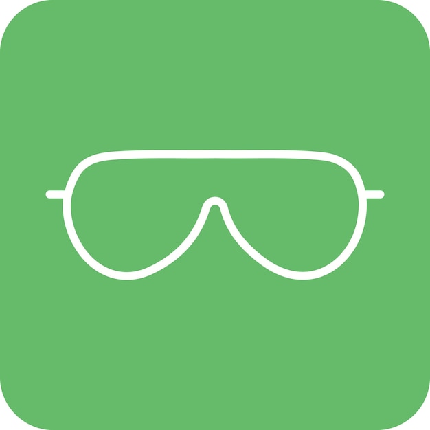 El icono vectorial de las gafas de sol se puede usar para el conjunto de iconos de la policía