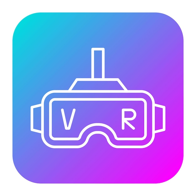 El icono vectorial de las gafas VR se puede usar para el conjunto de iconos de juegos en línea