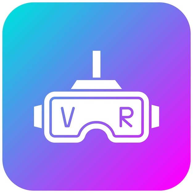 El icono vectorial de las gafas VR se puede usar para el conjunto de iconos de juegos en línea