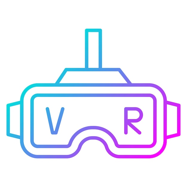 El icono vectorial de las gafas VR se puede usar para el conjunto de iconos de juegos en línea