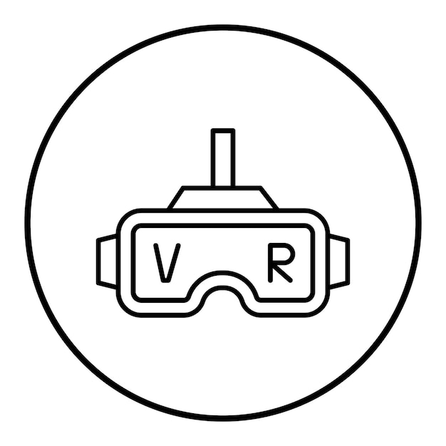 El icono vectorial de las gafas VR se puede usar para el conjunto de iconos de juegos en línea