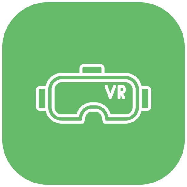 El icono vectorial de las gafas Vr puede usarse para el conjunto de iconos de ciencia ficción