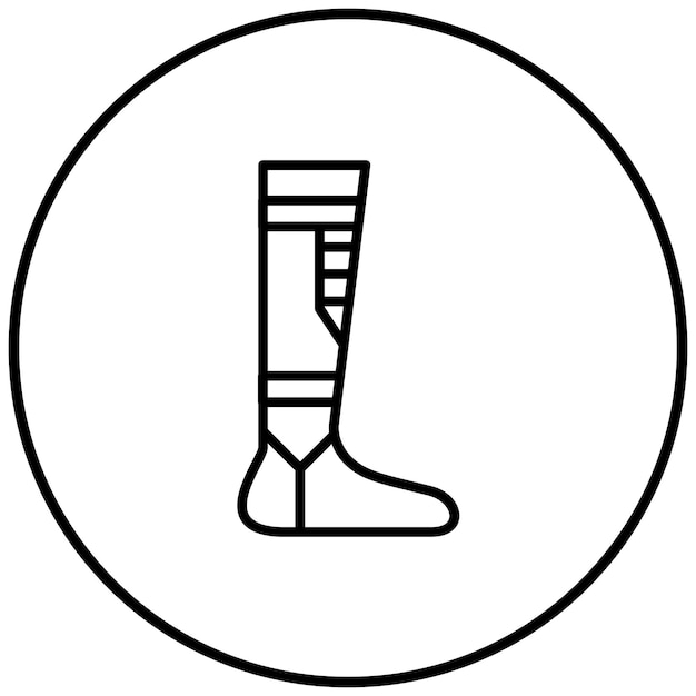 El icono vectorial de Gaiters se puede usar para el conjunto de iconos de trekking